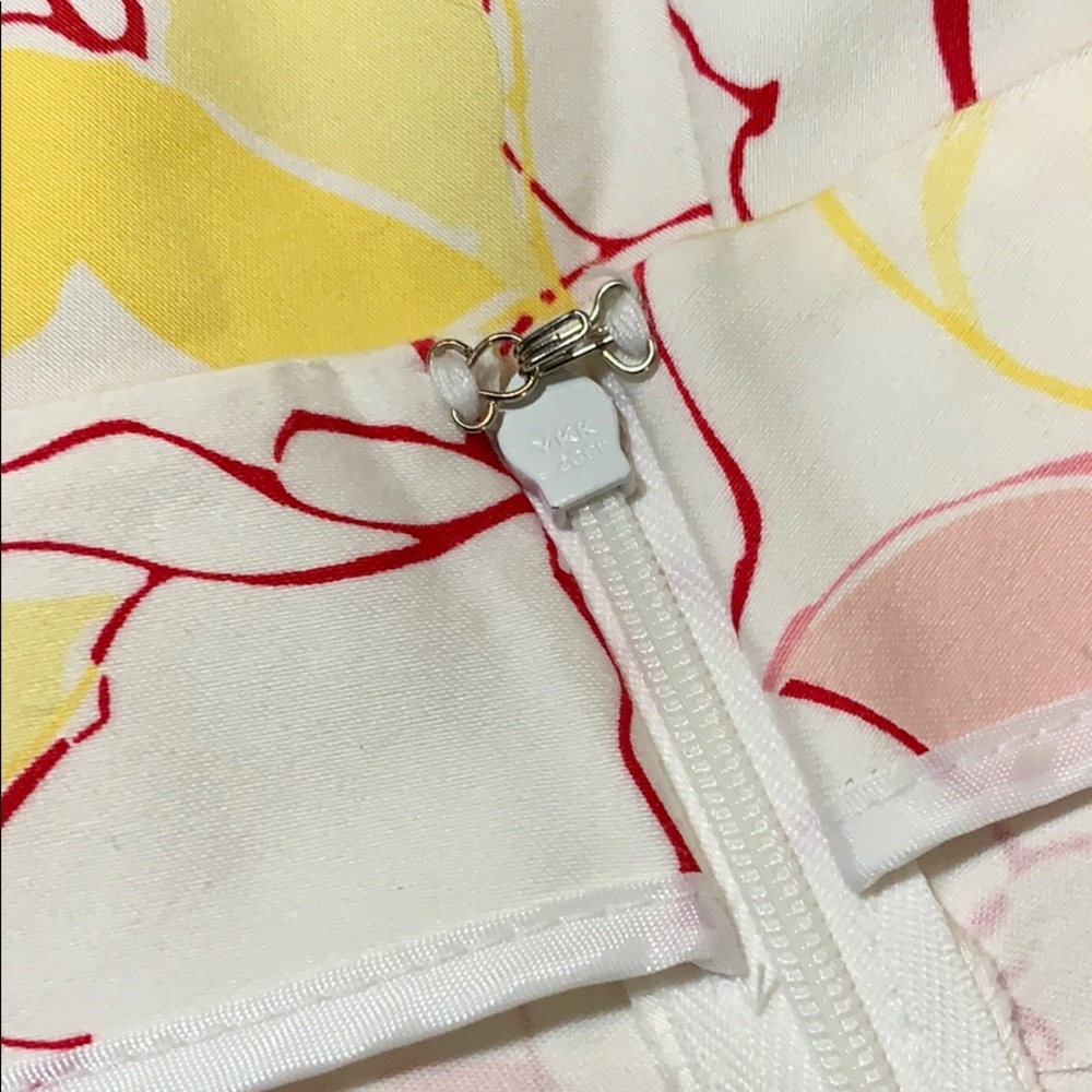 George Yellow & Pink Floral Stretch Mini Skirt 12 - Picture 6 of 7
